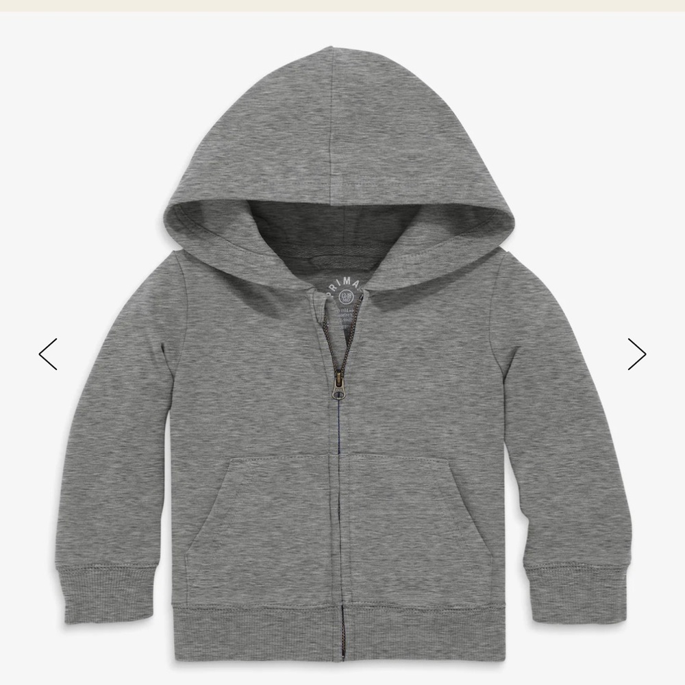 Primary | Baby zip hoodie - Heather storm gray
